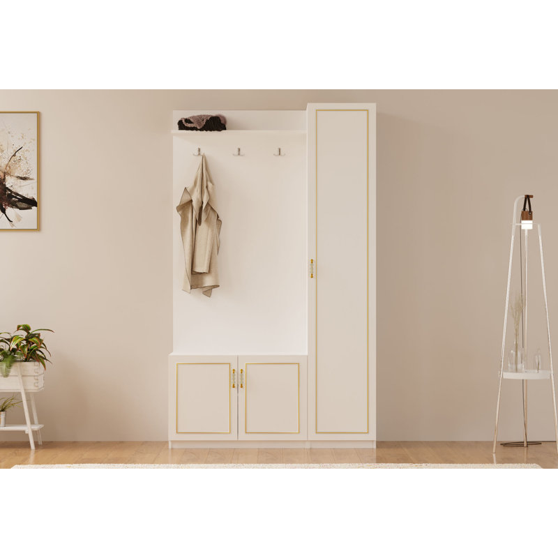 Hall Tree 120cm Wide with Shoe Storage
