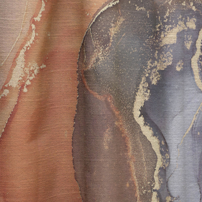 Rideau en velours de luxe brun abstrait et fluide Art X - obscurcissant - 1 panneau