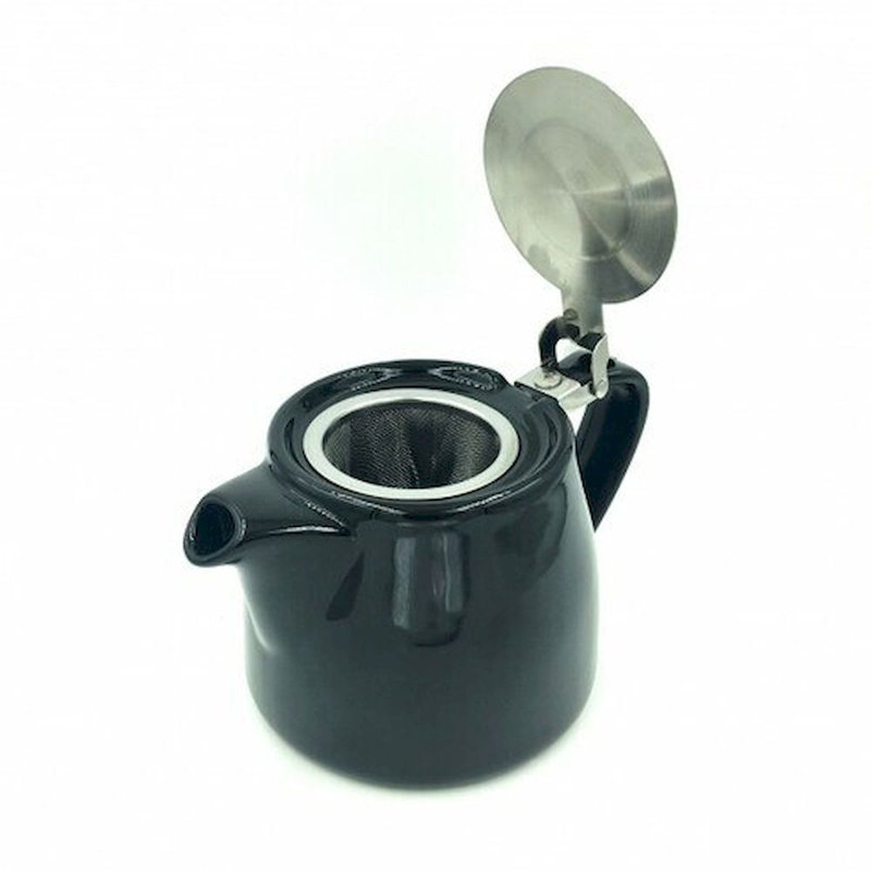 Théière jaune avec infuseur, Noir