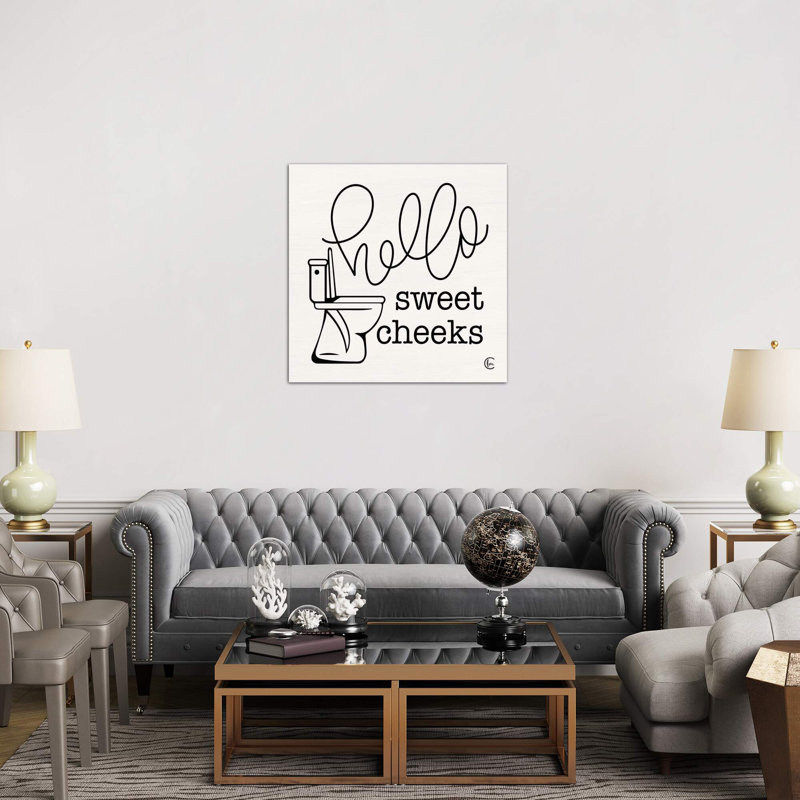 Hello Sweet Cheeks - Print on Canvas, 45.72 cm H x 45.72 cm W x 1.91 cm D, No Frame