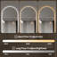 Miroir mural pleine longueur 65 po x 21 po à DEL, arche symétrique avec bordure en verre givré, éclairage à température de couleur à intensité variable 3, verre argenté sans cuivre, câblé ou à brancher