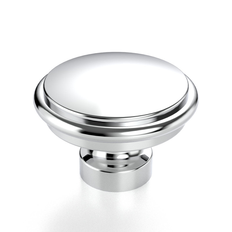 Poignée champignon 1,25 po de diamètre, Chrome poli