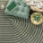 Modern Area Rug with Boho Line Pattern in Green-280763721