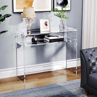 Simple and transparent acrylic console table