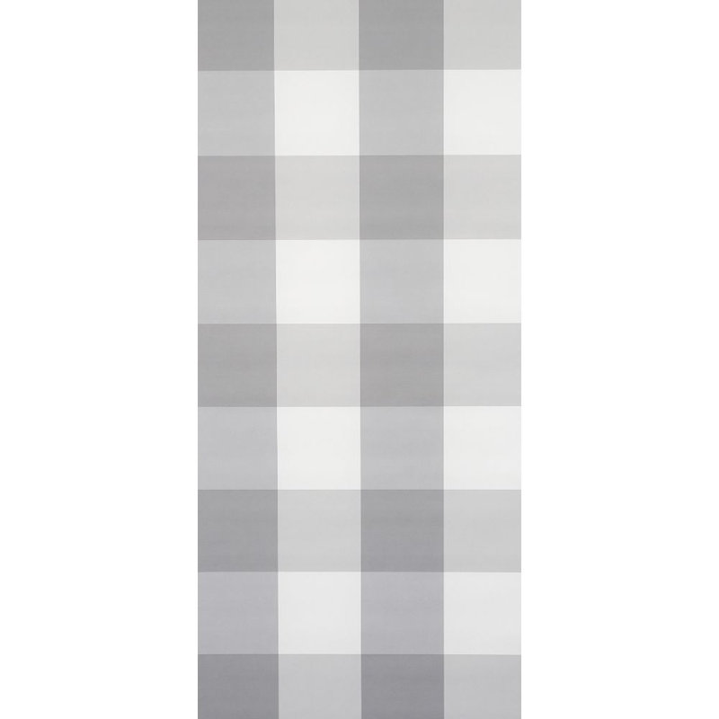 Grand papier peint à carreaux Willa, gris