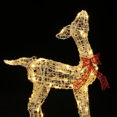 Décoration de Noël d'extérieur 3 pièces à DEL avec lumières et minuterie