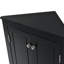 Armoire noire triangulaire avec tablettes réglables pour divers besoins de rangement, maximise l'utilisation de l'espace-1627279940
