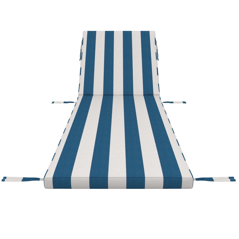 Sunbrella® Outdoor Chaise Cushion, 26" W x 80" D, Sunbrella® Cabana Regatta