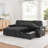 Reversible Sleeper Sectional Sofa with Storage Chaise and USB Charging