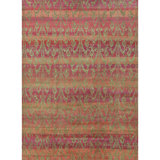 Abstract Area Rug in Red/Caramel/Green