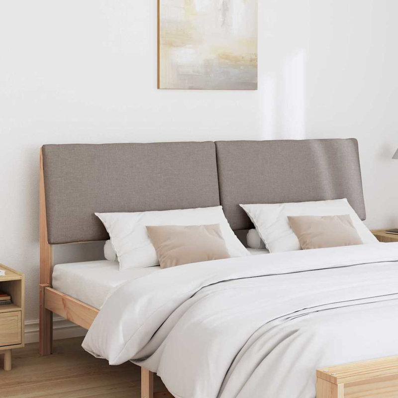 Solid Wood Headboard, Taupe, Brown, DE Size - 180 x 220 cm