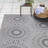  Paseo Tiaret All-Weather Flatweave Indoor/Outdoor Area Rug, Gray Black Silver Tribal Sunburst – Patio, Deck, Porch & Poolside-98331082