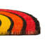 Nicola Spring - 2x Coir Half Moon Door Mats - 60 x 40cm - Rainbow