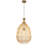 Unique 1-Light Moden Natural Rattan Teardrop Coastal Boho Pendant Light
