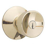 Schlage Bell Bright Brass Steel Privacy Lockset ANSI Grade 2 1.75 in.