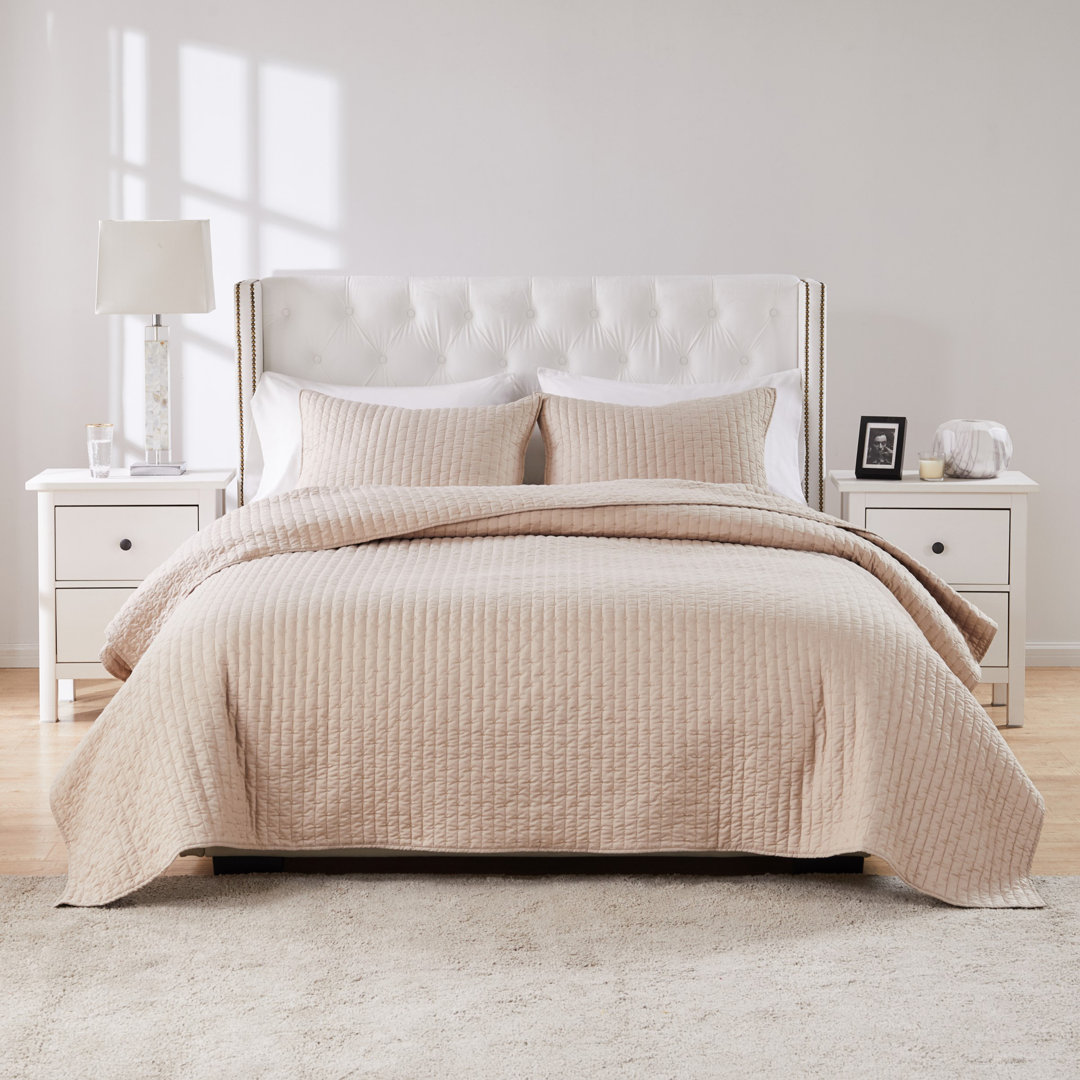 Textured Solid Coverlet Set Greenland Home Fashions 