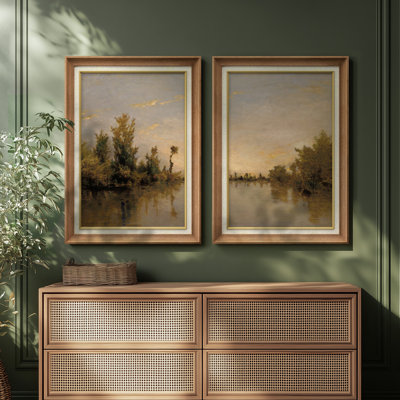 Set of 2 Premium Framed Art Artworks on Premium Canvas with 26"x36" Frame