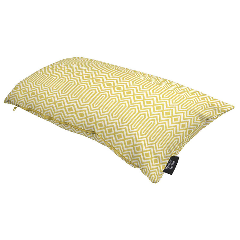 Madsen Geometric Rectangular Throw Cushion, Turquoise Duck Egg Blue, 30 x 50cm