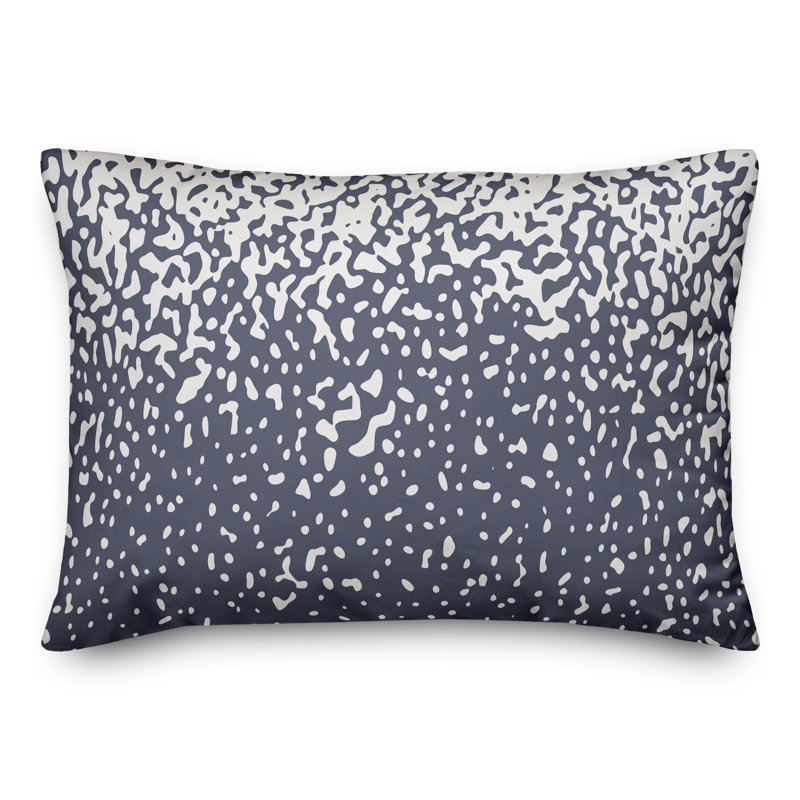 Housse et insert de coussin rectangulaire d'extérieur Ombre Dots 18, Bleu