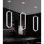 Lustre à DEL à intensité variable pour îlot de cuisine, argent-130153268