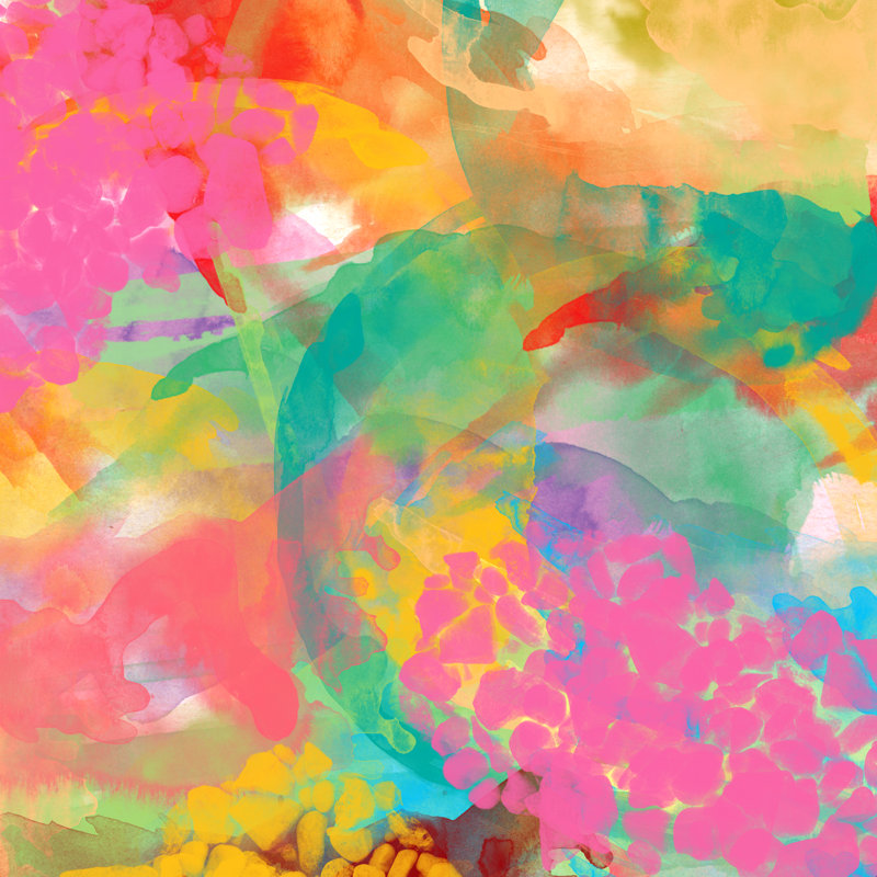 Effet spectaculaire 1, H 30 po x l 30 po, Non, Cadre simple blanc