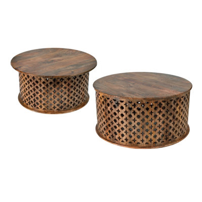Tables cylindriques en bois massif