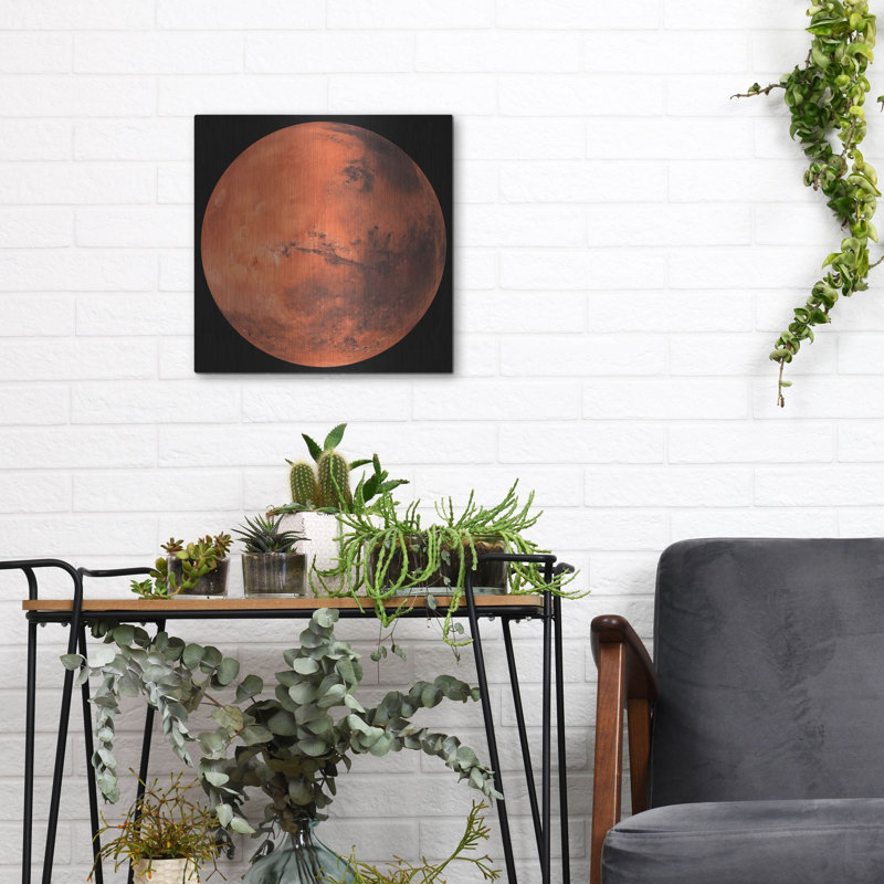 «Planète Mars» par Luxe Portfolio, art mural en métal, H 12 po x l 12 po