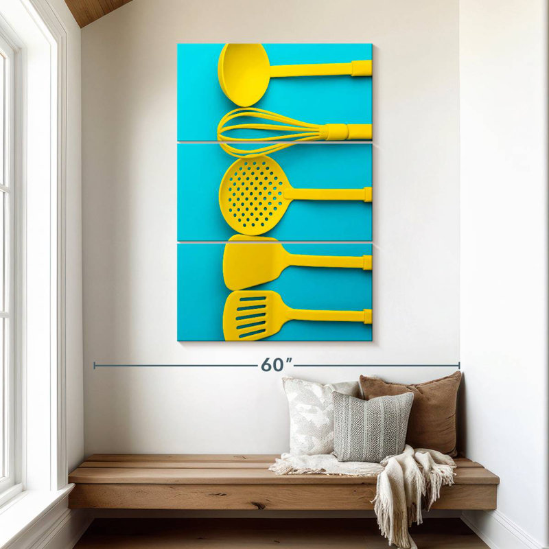 Senne Yellow Kitchen Tools, 50" H x 32" W