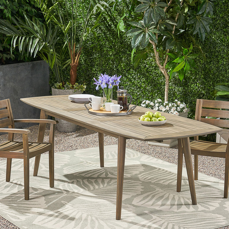 Outdoor Acacia Wood Expandable Dining Table