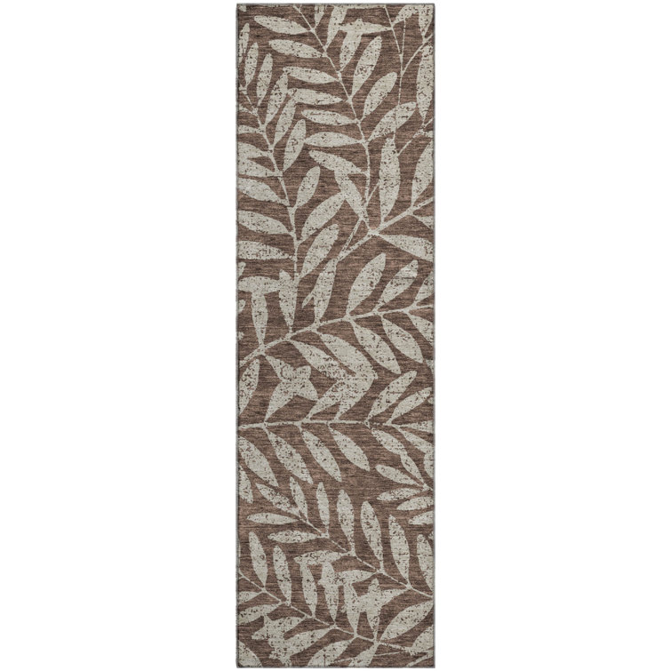 Premium Machine Washable Prisco Brown Rug