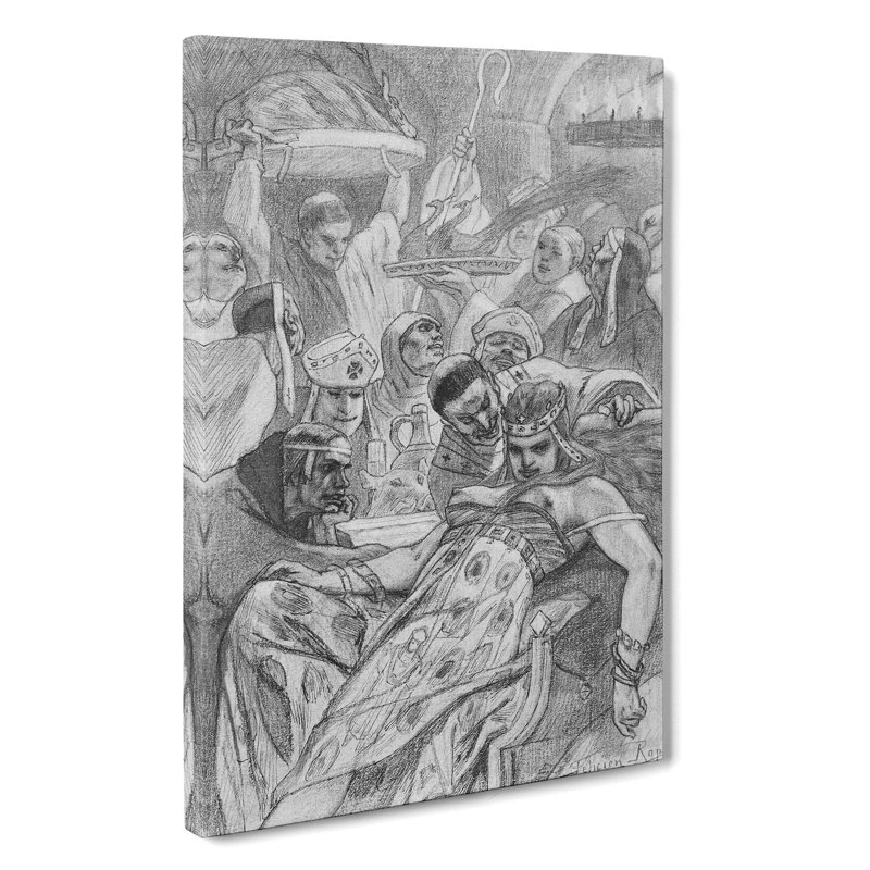 Theadora by Felicien Rops - Wrapped Canvas Drawing - Wrapped Canvas, 50cm H x 35cm W x 3cm D