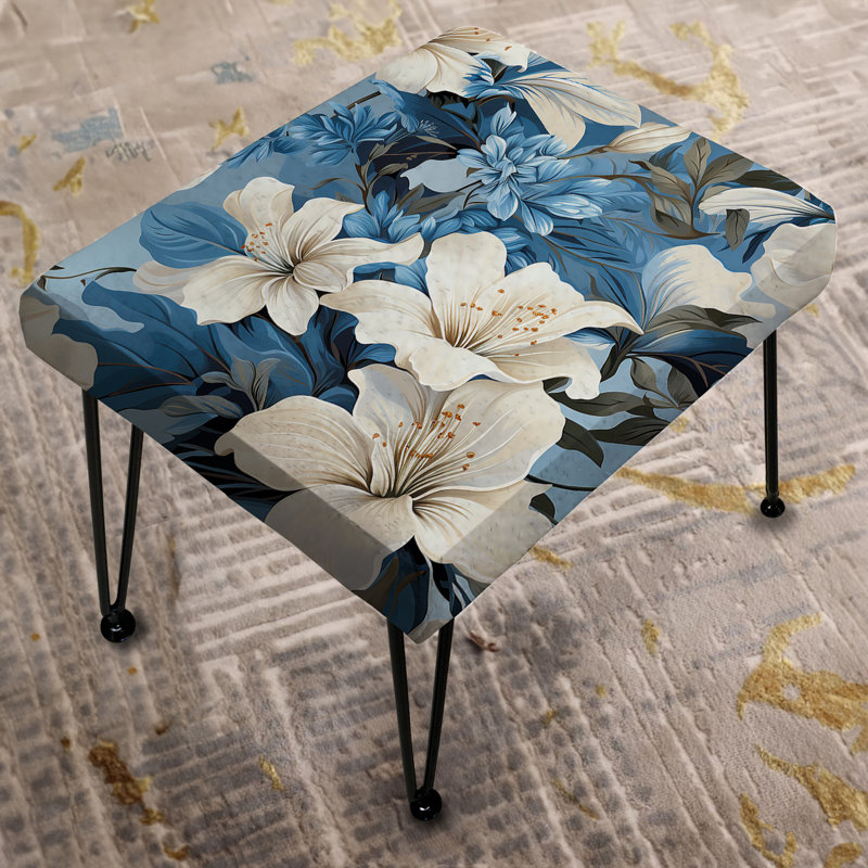 Motif tropical azur azur - repose-pieds rectangulaire tropical