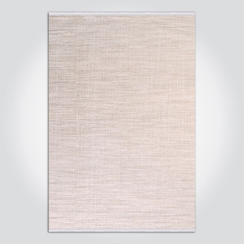 Tapis crème moderne antidérapant lavable à la machine, Tapis de couloir 3 pi 3 po x 9 pi 9 po