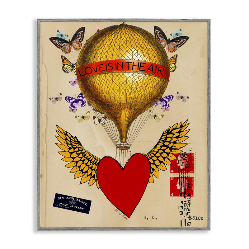 «Winged Heart Love Is In Air», estampe numérique, design par Erika C. Brothers, H 20 po x l 16 po