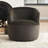 27" Wide Velvet Small Swivel Barrel Accent Chair-1306120746