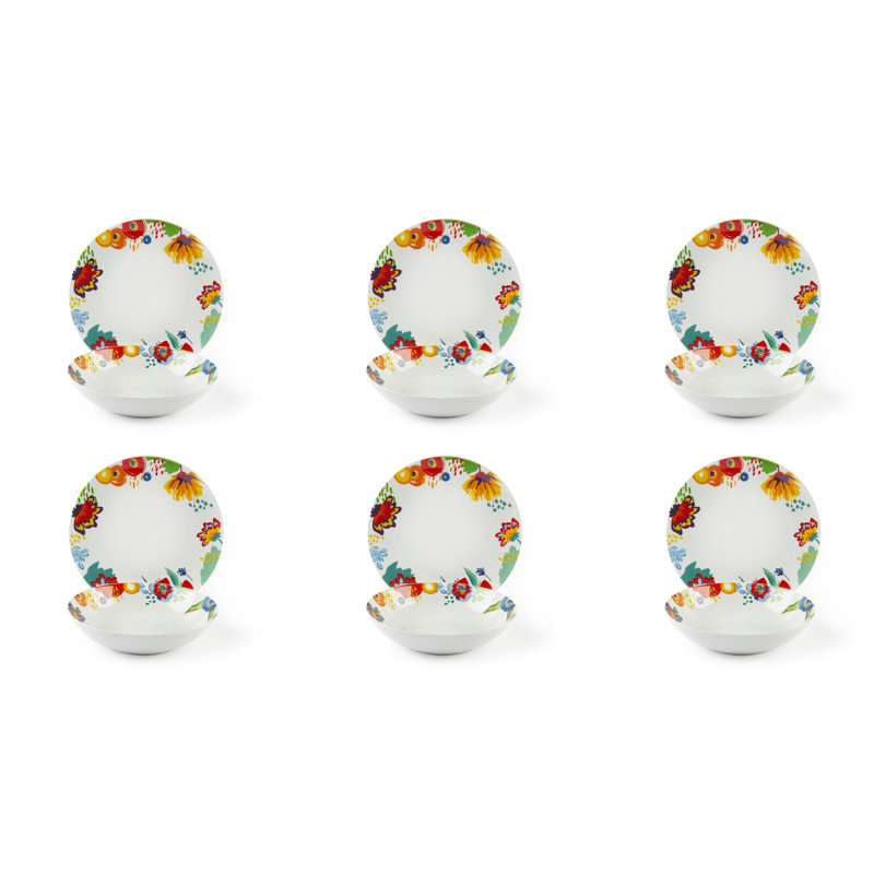 Saint Tropez Piece Porcelain Dinnerware Set - Service for 4