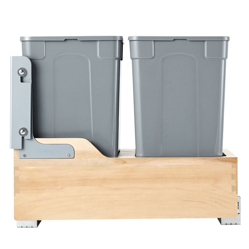Double poubelle rétractable 35QTx2