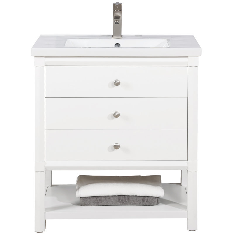 Ensemble de meuble-lavabo simple 30 po Logan, Blanc
