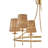 Aidean 6-Light Chandelier in Warm Brass