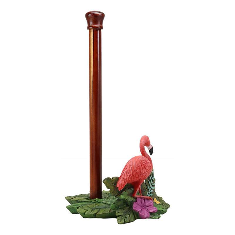 Porte-serviettes en papier flamant rose sur pied oiseaux of paradise gracieuse