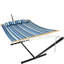 Hamac de bar en polyester matelassé pour 2 personnes avec support Mullin - Misty Beach-10600042-10600040