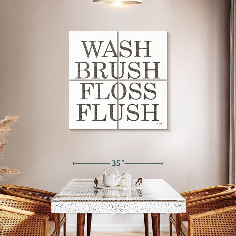 Tergel Wash Brush Floss Flush Print, 38" H x 38" W