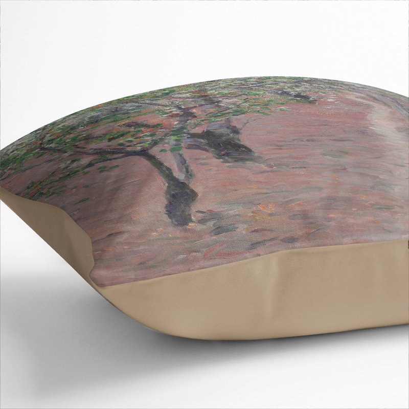 Orchard In Bloom Square Throw Cushion, Stone, 55cm H x 55cm W x 20cm D