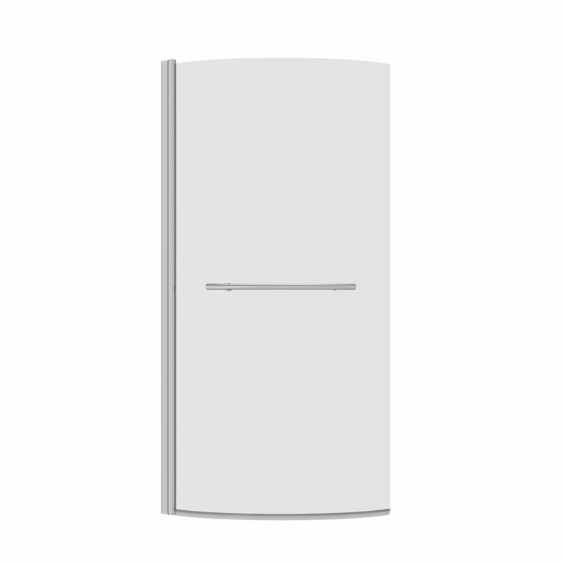 Suresh 1400mm H P Shape Bath Screen with Clear Glass, Chrome