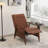 Irie Mid-Century Modern Leather Recliner With Solid Wood Frame-1644077971