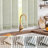 Linen Rod Pocket  Light Filtering Striped Kitchen Cafe Curtains Curtains-804619945-804619948