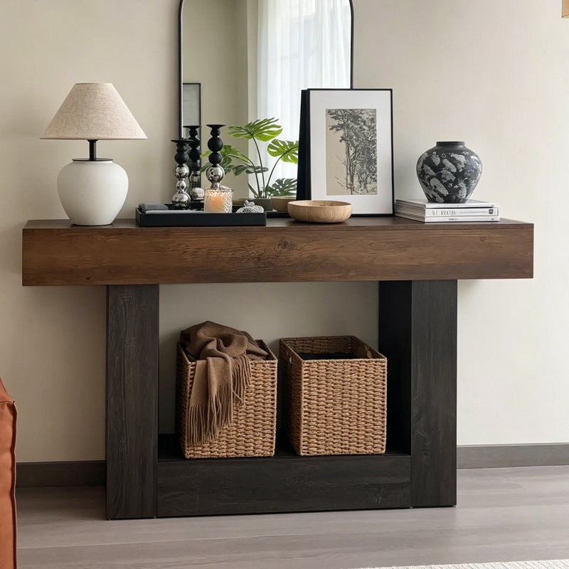 Console rétro de style français, H 31,5 po x l 47,2 po x P 13,8 po