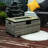 Fire Pit Table With Ceramic Tile Top And Tank Holder, Beige Table, 31.97In D, 19.67In W, 15.79In H, 80Lb Weight Tabletop , Depth, Width, Height,-1263140321