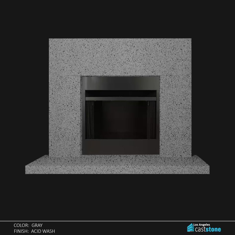 Amber Fireplace Surround, Gray Acid Wash