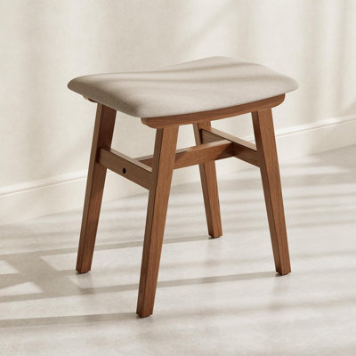 18.5" Tall Wooden Vanity Stool